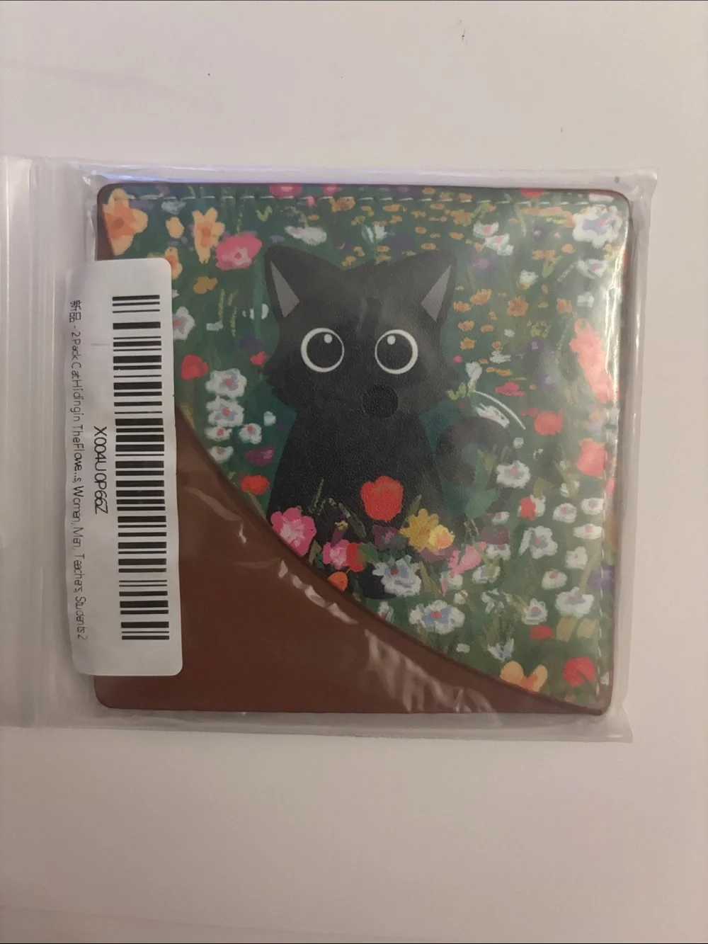 Cute Black Cat Floral Corner Bookmark - Home Storage & Organization 2 pack